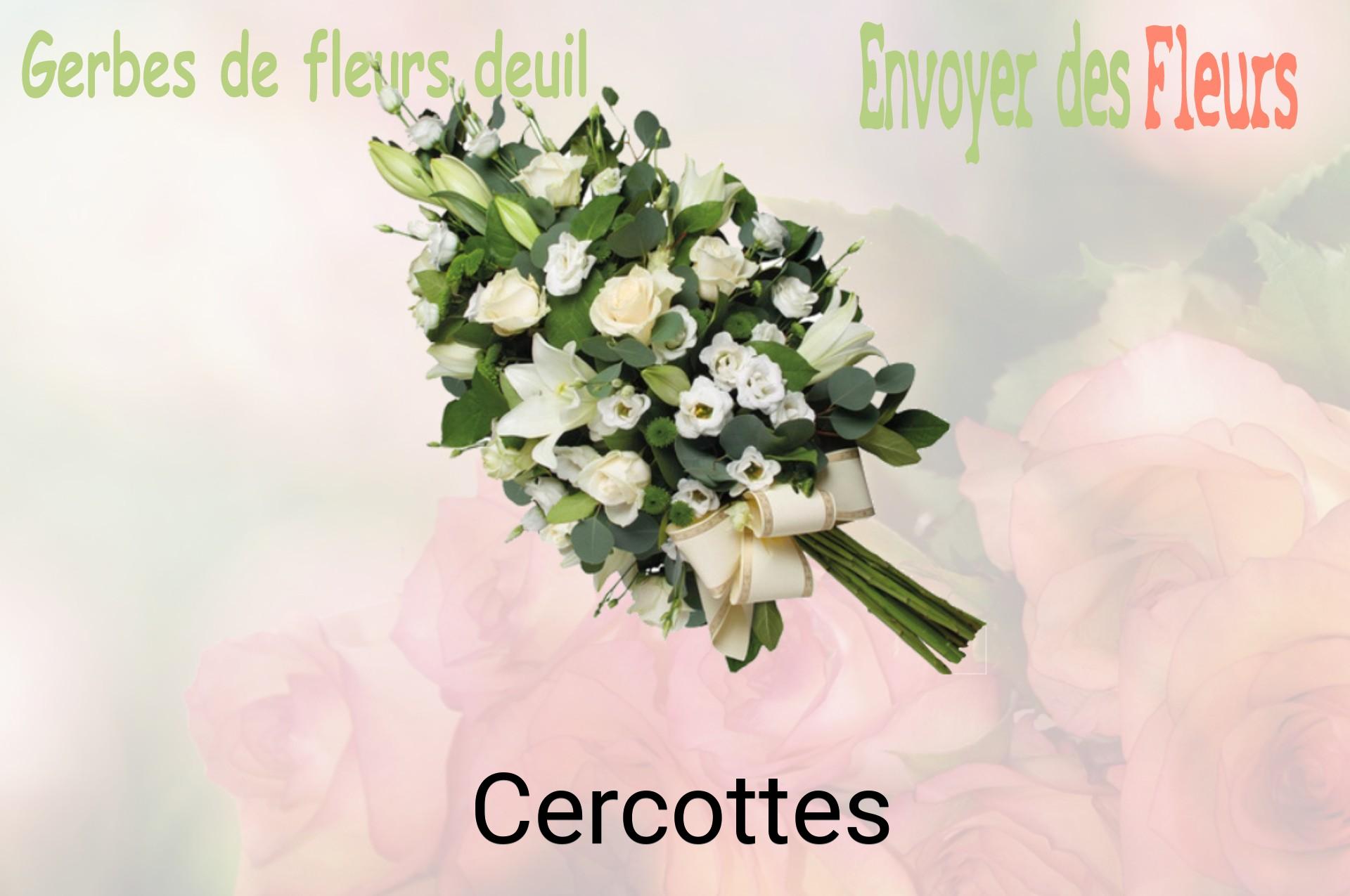 Gerbe de fleurs de deuil livrée à Cercottes